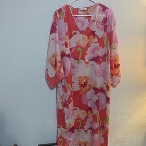 Natori Pink and Orange Floral Garment